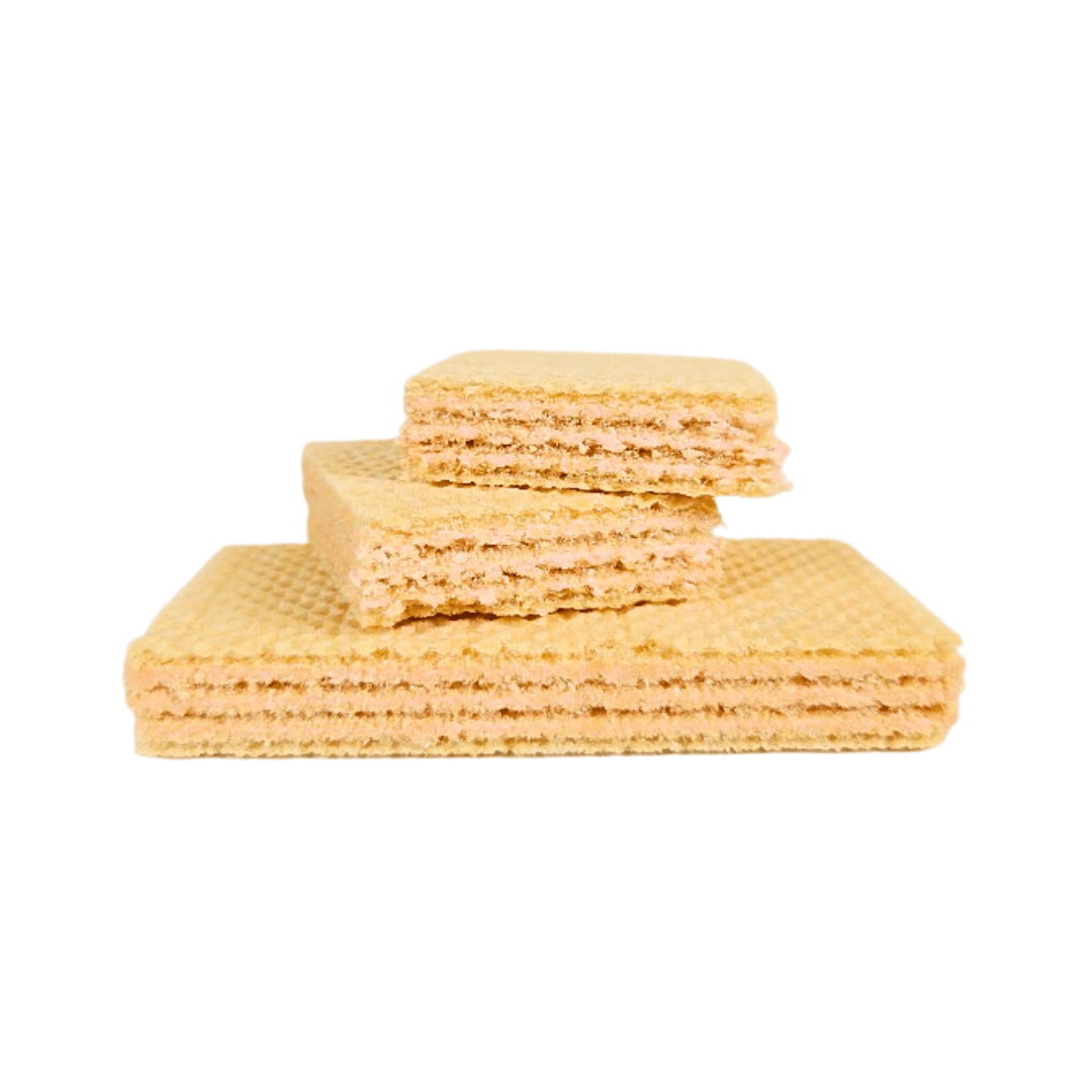 Stack of strawberry wafers